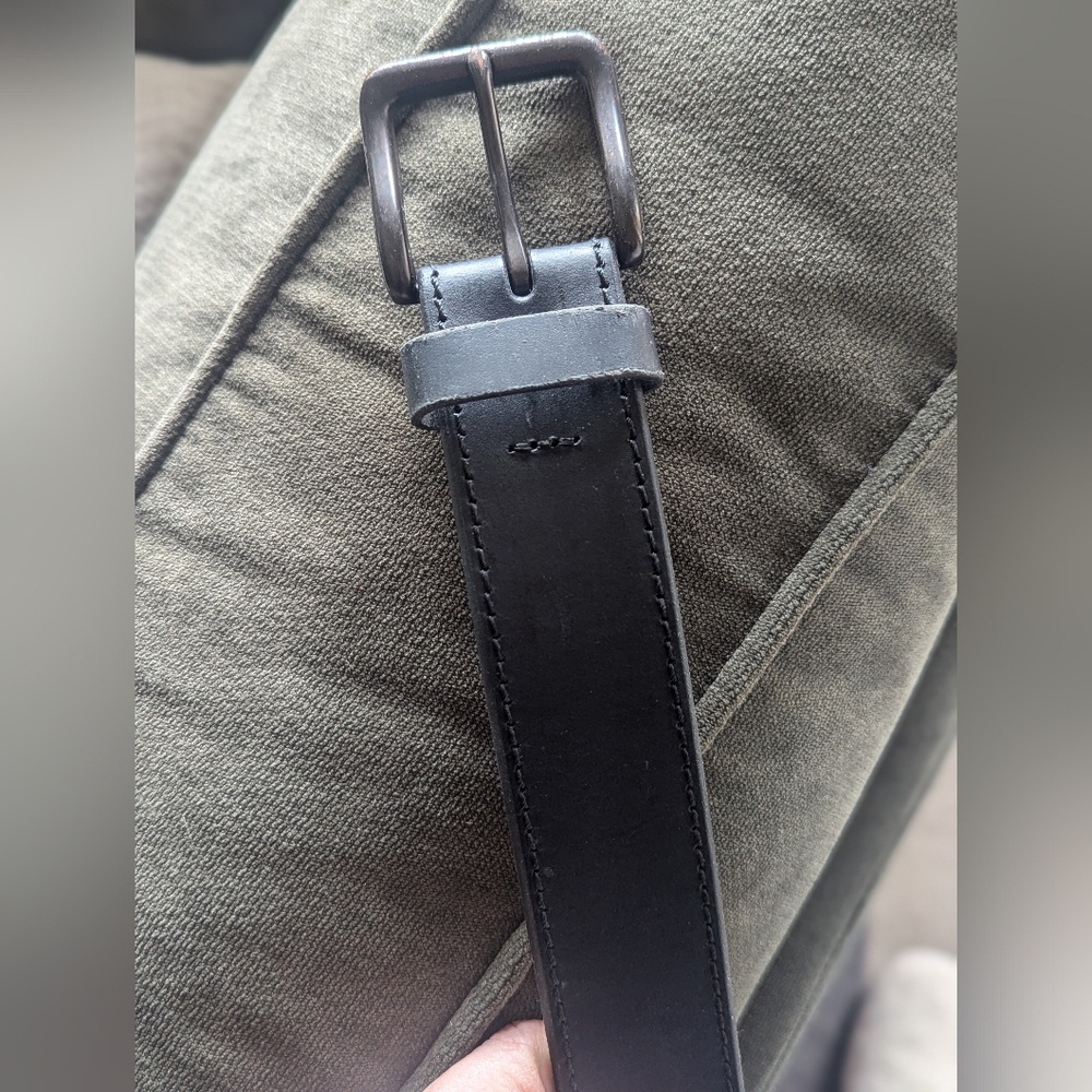 Men's black Genuine Leather belt